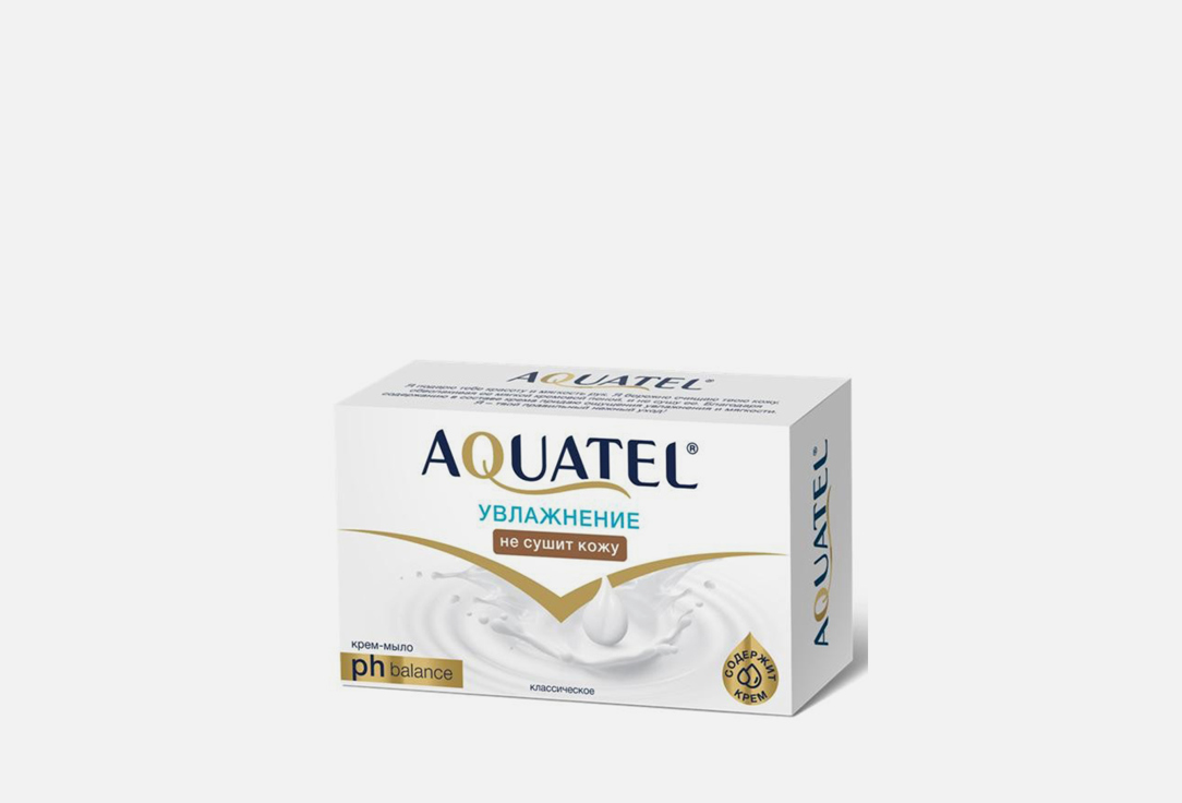 Крем-мыло твердое AQUATEL Классическое 1 шт aquatel крем мыло твердое зеленый чай матча 90 г 6 штук