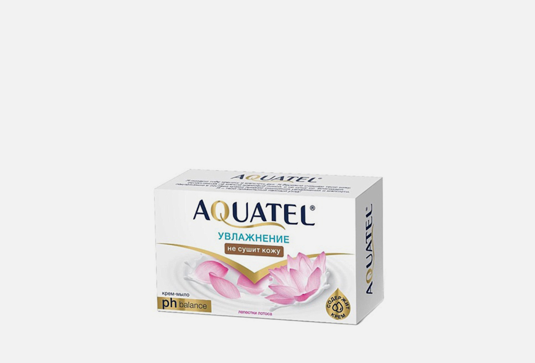 Крем-мыло твердое AQUATEL Лепестки лотоса 1 шт крем мыло aquatel 90 г в ассортименте