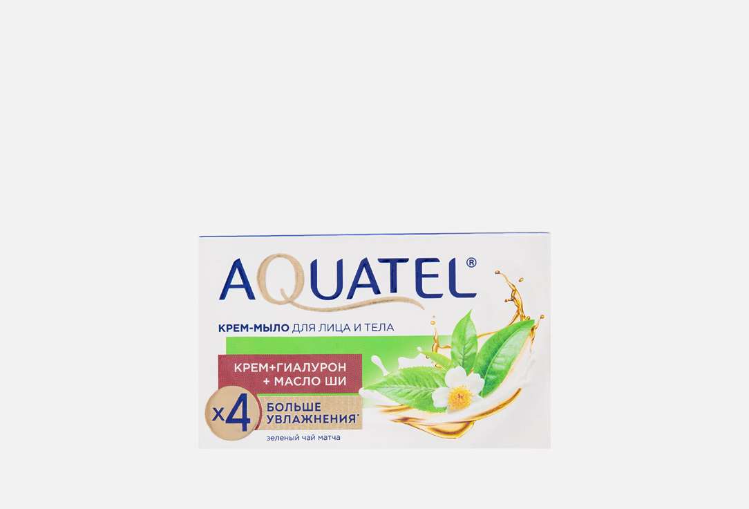 Изображение товара Крем-мыло Aquatel зеленый чай матча натуральное увлажнение 72 рублей