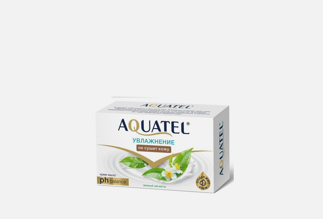 Крем-мыло твердое AQUATEL Зеленый чай матча 1 шт весна крем мыло зелёный чай aquatel 90 г 2 шт