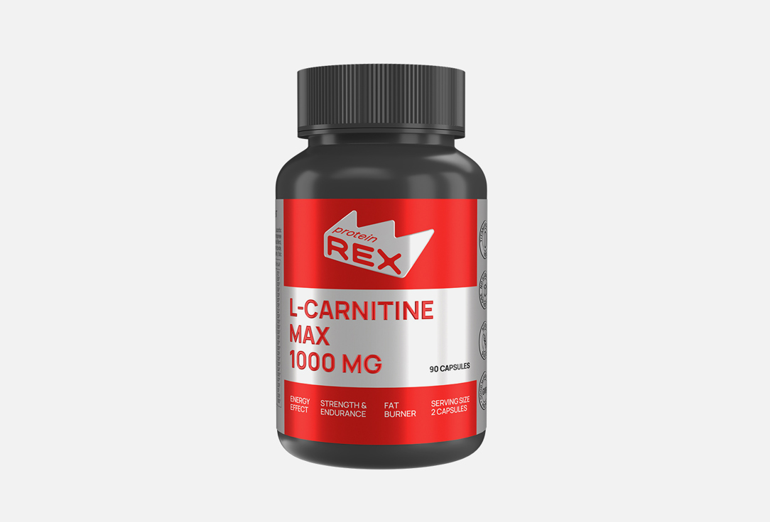 БАД для детокса PROTEINREX L-карнитин в капсулах 90 шт protein rex protein rex хлебцы протеино злаковые морозная клюква