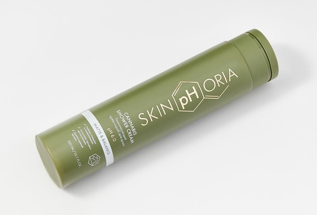 Тонизирующий крем-скраб для тела SkinpHoria Cannabis Shower Cream 