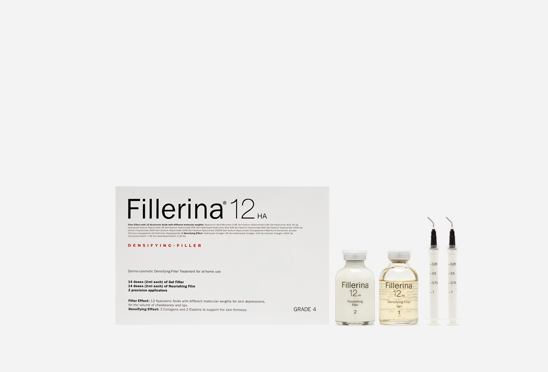 Филлер для лица с укрепляющим эффектом FILLERINA Treatment Grade 4 60 мл fillerina филлер 12 ha косметический уровень 3 2 30 мл