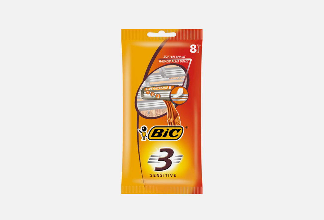 БРИТВА BIC 3 Sensitive 1 шт бритва одноразовая bic 1 sensitive 5 штук в упаковке