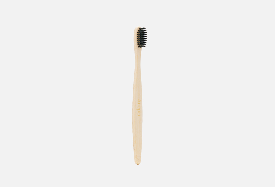 зубная щетка бамбуковая pink средней жесткости зубная щетка AREPO White bristles medium hardness 1 шт