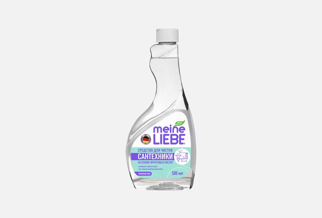 

Чистящее средство для сантехники (сменный блок) MEINE LIEBE, Sanitary ware of bathtubs 500 мл