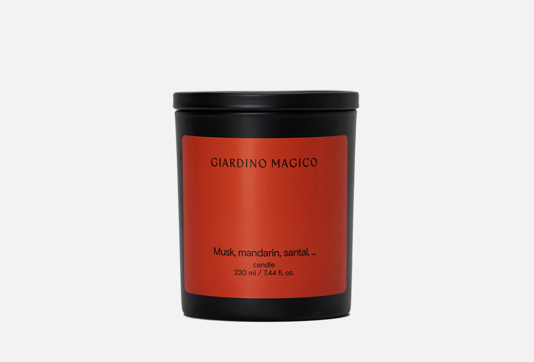 Ароматическая свеча GIARDINO MAGICO Musk, mandarin, santal 220 мл