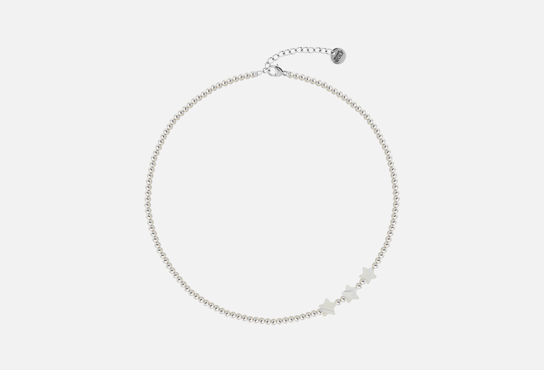 Колье из гематита Mr&Mrs Wolf Hematite necklace with mother-of-pearl stars 