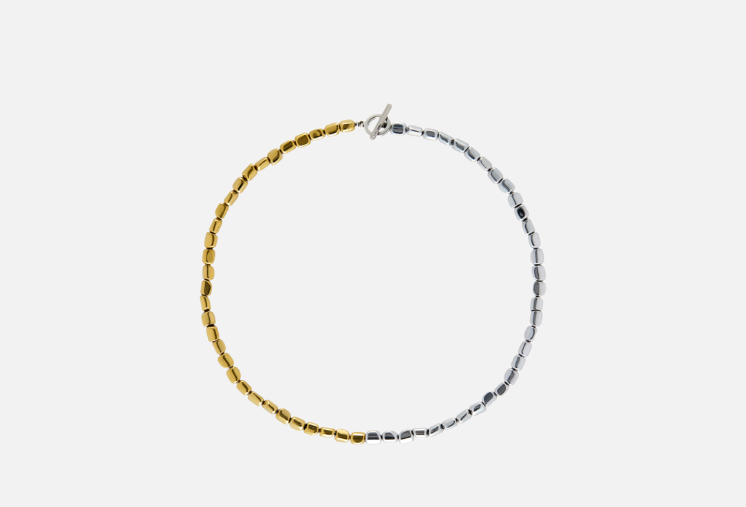 

Колье из крупного гематита MR&MRS WOLF, Necklace made of large hematite two-tone 1 шт