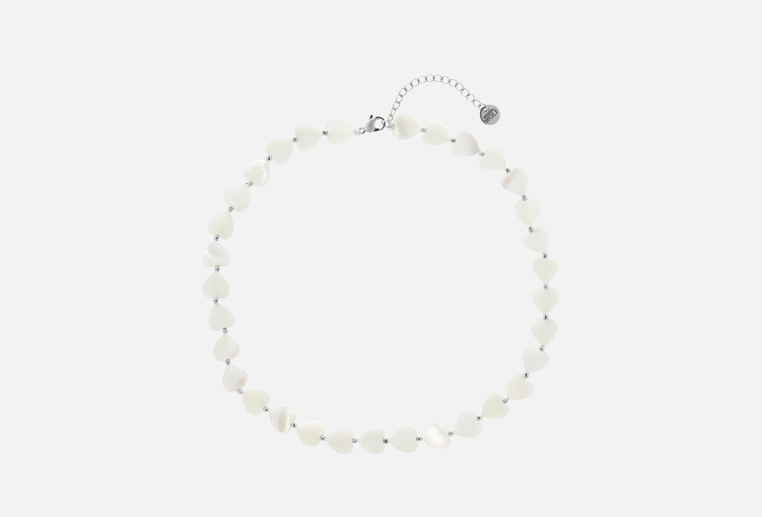 

Колье из перламутра MR&MRS WOLF, Necklace made of mother-of-pearl in the shape of hearts 1 шт