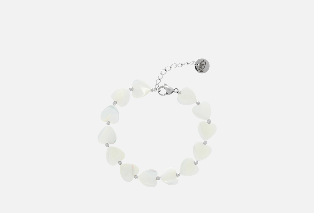 

Браслет из перламутра MR&MRS WOLF, Mother of pearl heart bracelet 1 шт