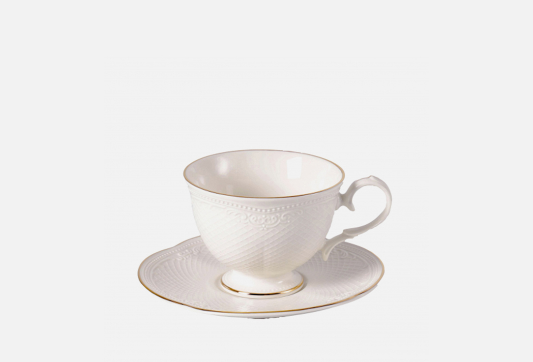 Изображение товара Кофейная пара Proff Cuisine Aristocrat-Gold 100 мл фарфор стильная