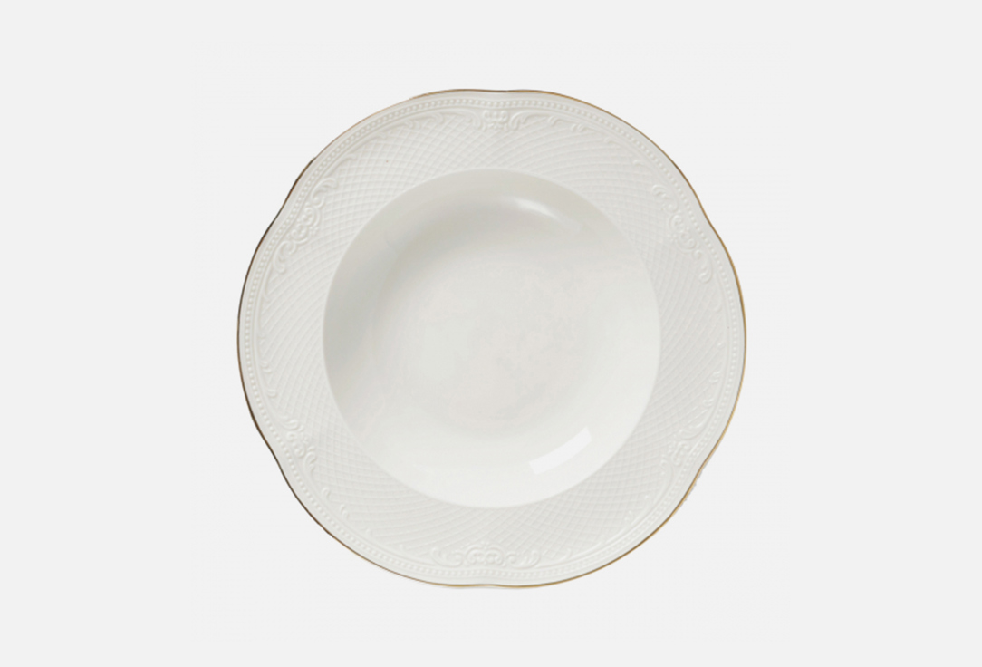 Тарелка глубокая PROFF CUISINE Aristocrat GOLD 23 cm 1 шт тарелка fioretta allure 21 5см глубокая фарфор