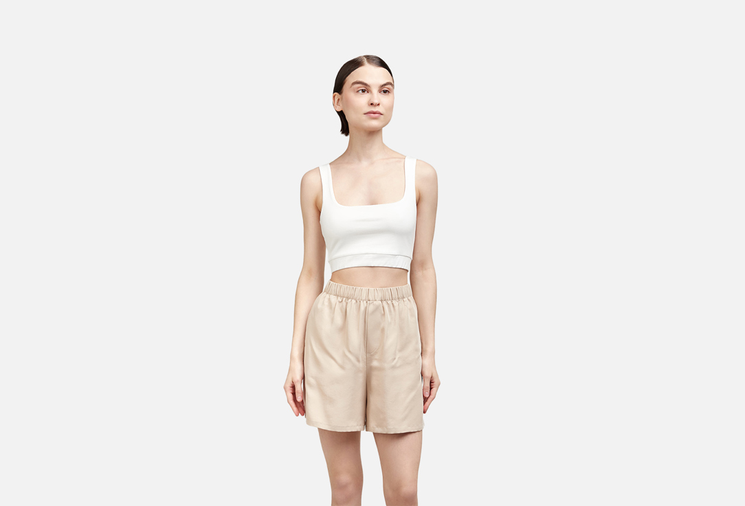 Изображение товара Базовый топ из кулирной глади из хлопка с велюр-эффектом для женщин