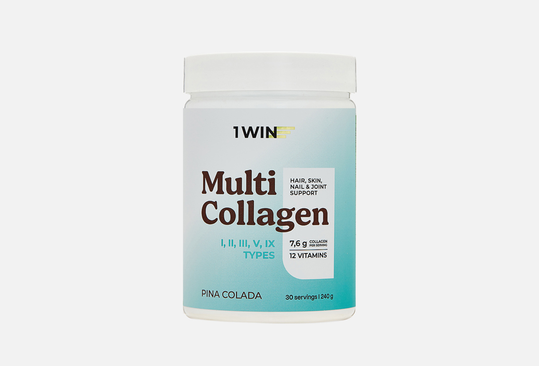 Изображение товара БАД для здоровья волос и ногтей 1WIN Коллаген, Пина Колада в порошке