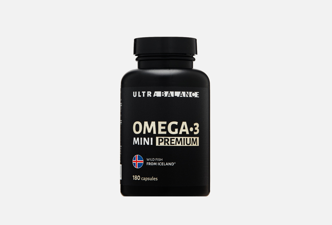 БАД для улучшения памяти и внимания UltraBalance Mini Premium Омега 3 в капсулах 
