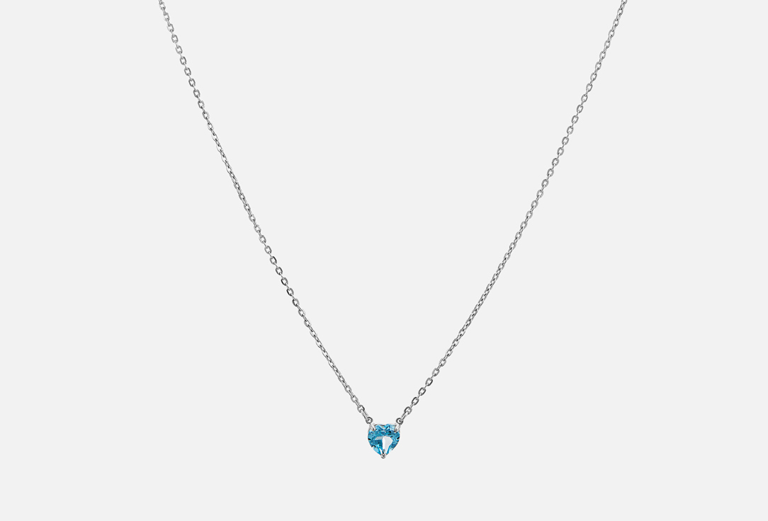 Изображение товара Колье серебряное The Reason Сердце с голубым топазом