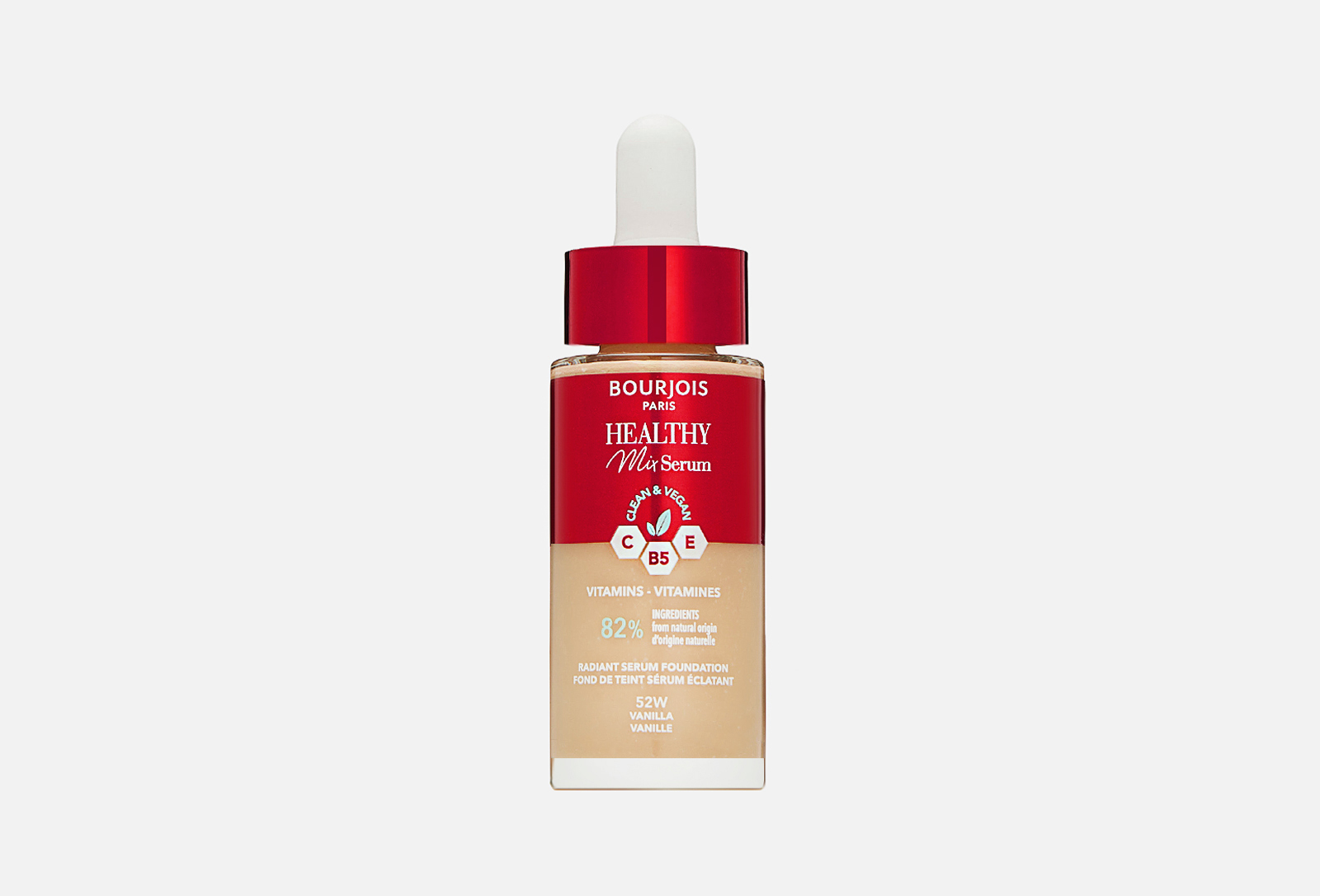 Bourjois Тональная сыворотка для лица Healthy Mix serum 52W, Vanilla 30 ...