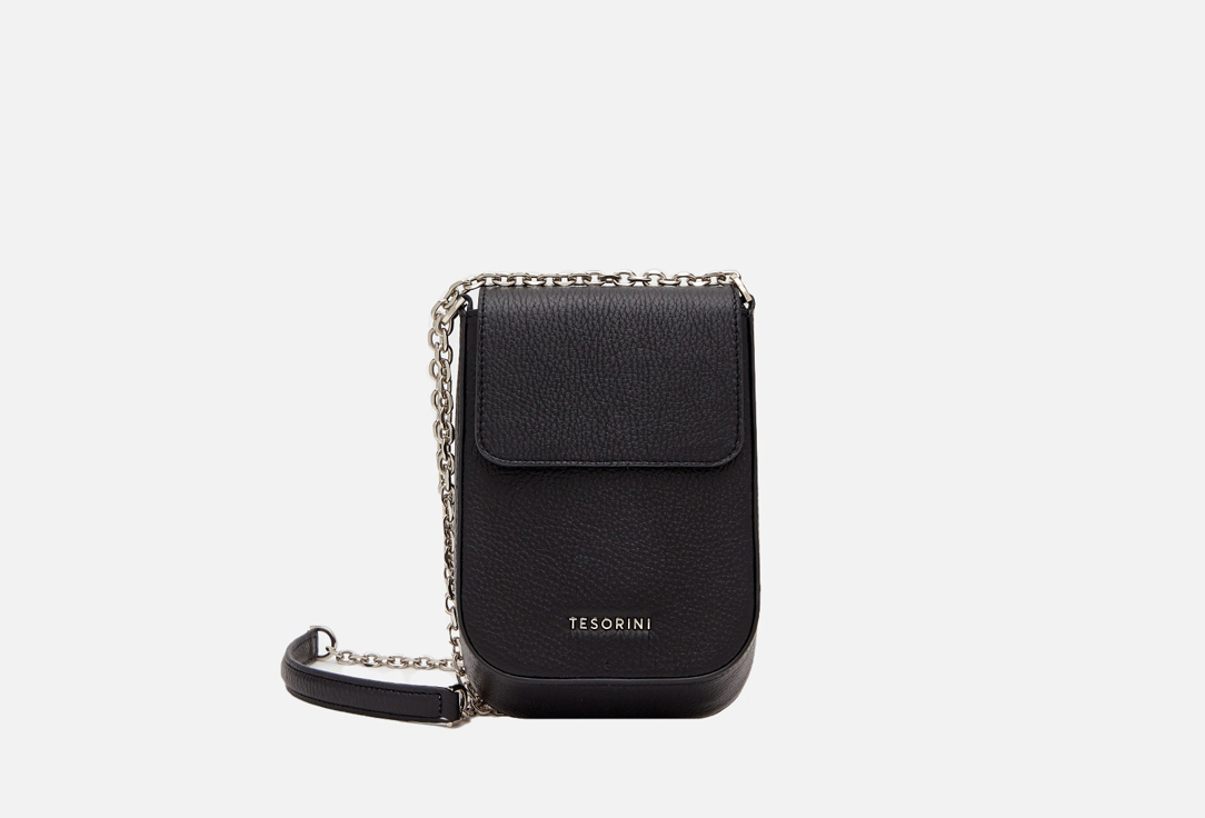 Изображение товара Сумка для телефона кожаная Tesorini IVY черная