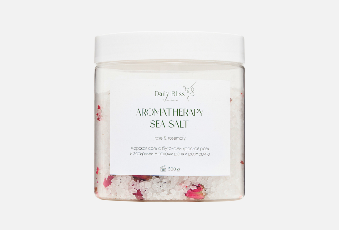 Соль для ванны с эфирными маслами DAILY BLISS SKINCARE Rose & rosemary 500 г
