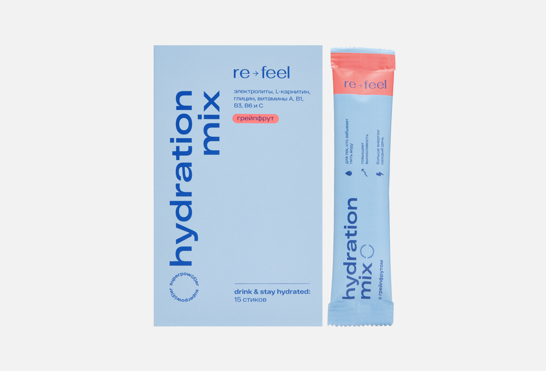 

комплекс электролитов RE-FEEL, Hydration mix в стиках 15 шт