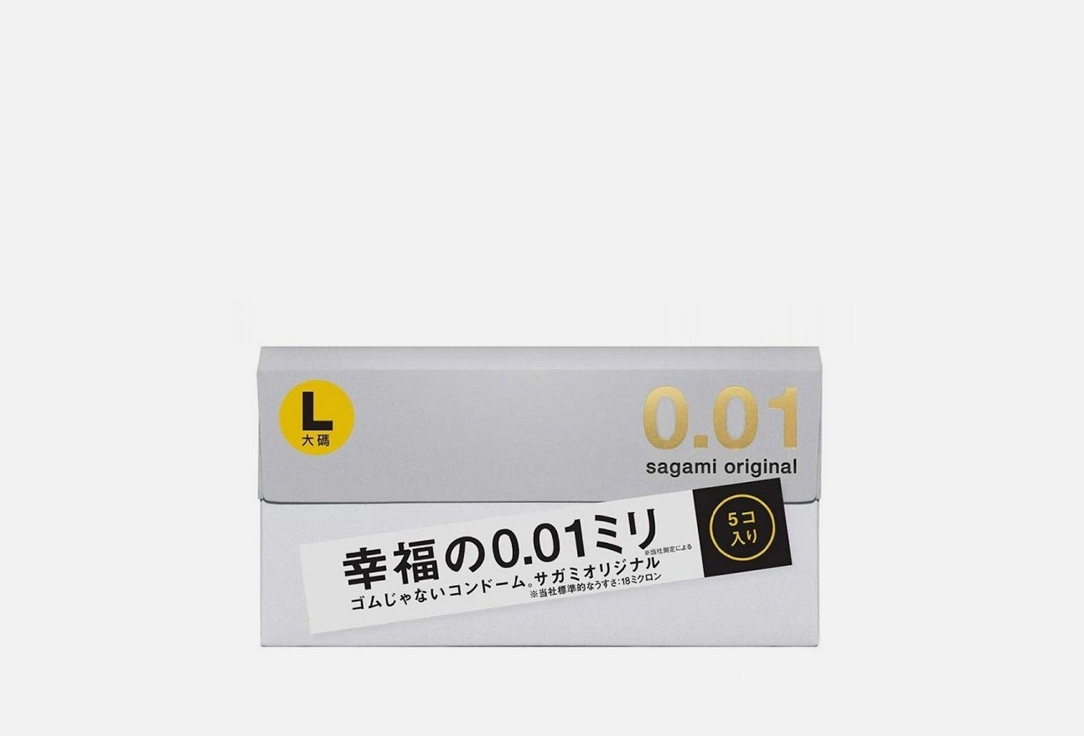Изображение товара Полиуретановые презервативы Sagami Original 0.01 5 шт ультратонкие японские