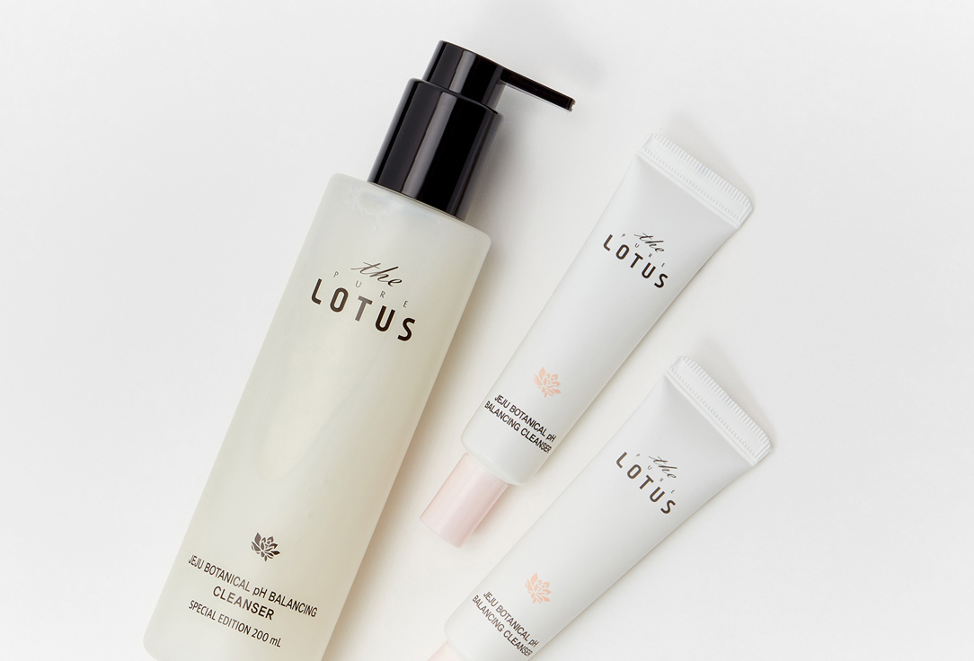 Набор для ухода за кожей лица THE PURE LOTUS eju Botanical pH Balancing Cleanser 