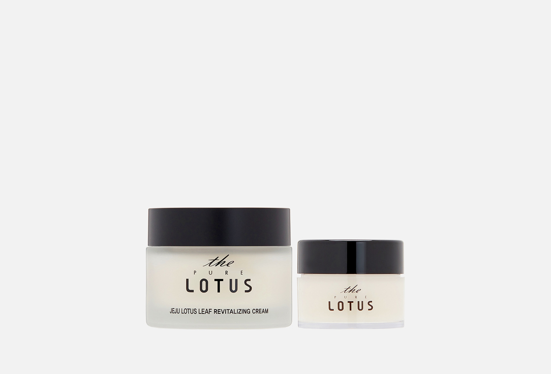 Набор для ухода за кожей лица THE PURE LOTUS Jeju Lotus Leaf Revitalizing Cream 