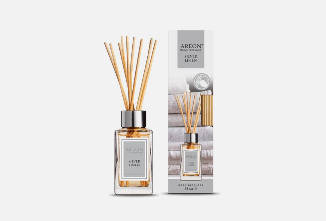 Аромадиффузор AREON Silver Linen 85 мл ароматизатор areon home perfume sticks patchouli жидк 85мл