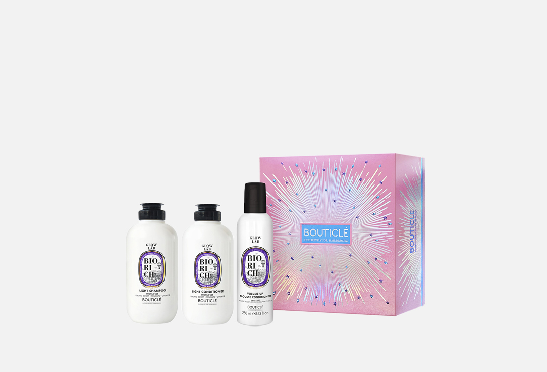 Набор для Объема и восстановления волос BOUTICLE GLOW LAB BIORICH 3 шт bouticle glow lab biorich light shampoo