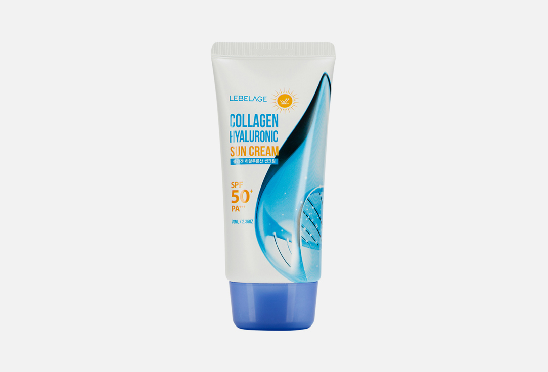 цена Солнцезащитный крем для лица против морщин SPF50+ LEBELAGE Collagen 70 мл