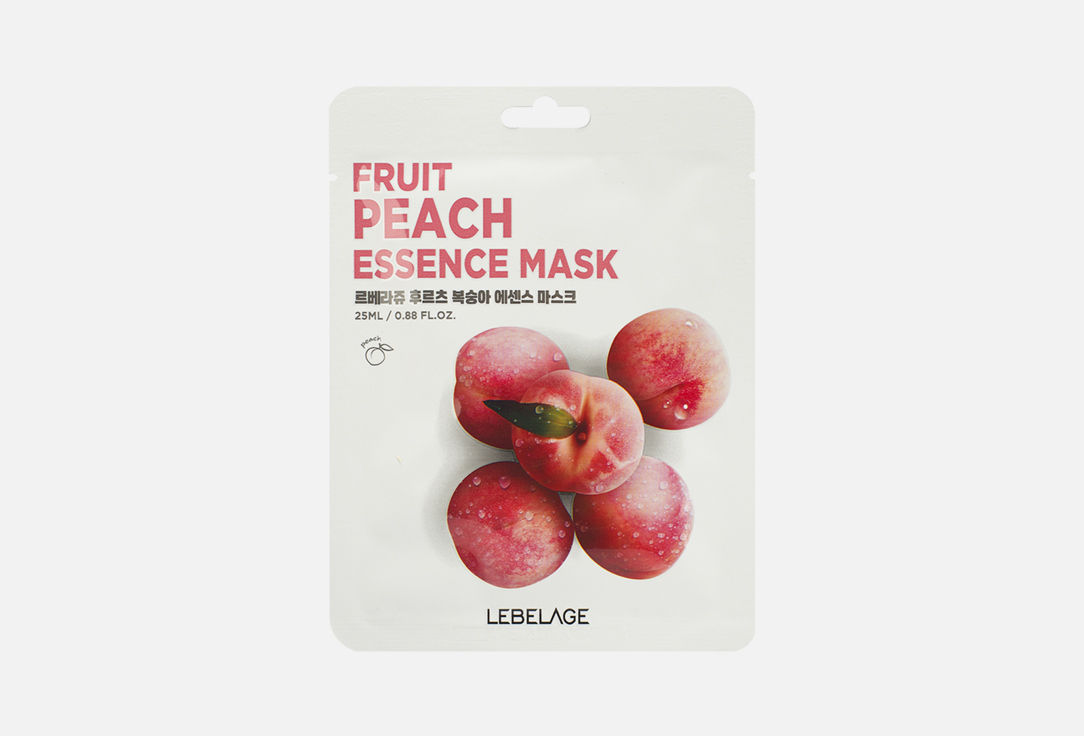 Тканевая маска для лица LEBELAGE Peach 1 шт