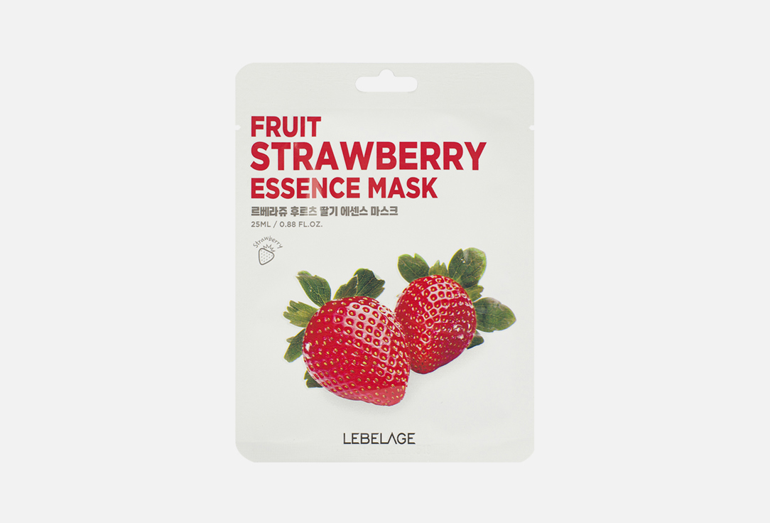 Увлажняющая тканевая маска для лица LEBELAGE Strawberry 1 шт маска для лица bioworld крио маска для лица увлажняющая мята клубника базилик veganica