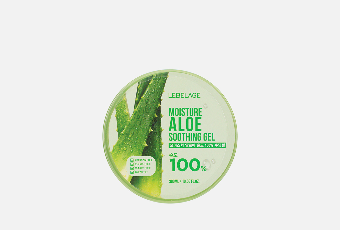цена Увлажняющий успокаивающий гель для лица и тела LEBELAGE Moisture Aloe Purity 100% 300 мл