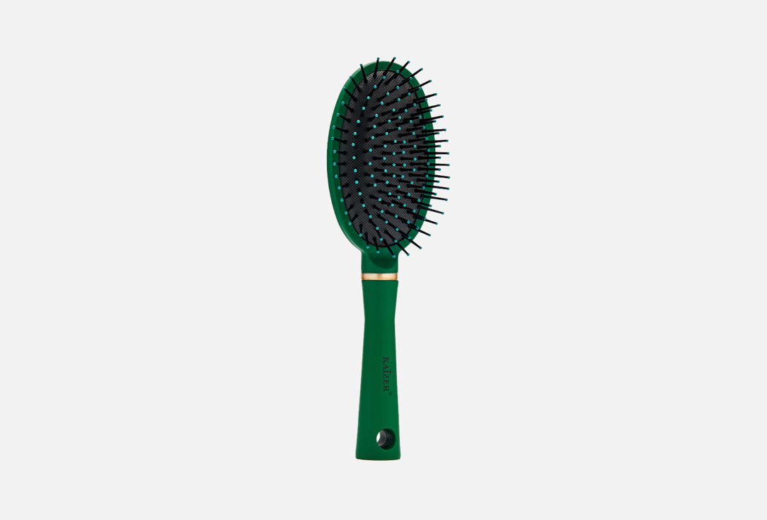 овальная массажная Расчёска для волос KAIZER Зелёная 1 шт массажная круглая расчёска для волос kaizer золотая 1 шт