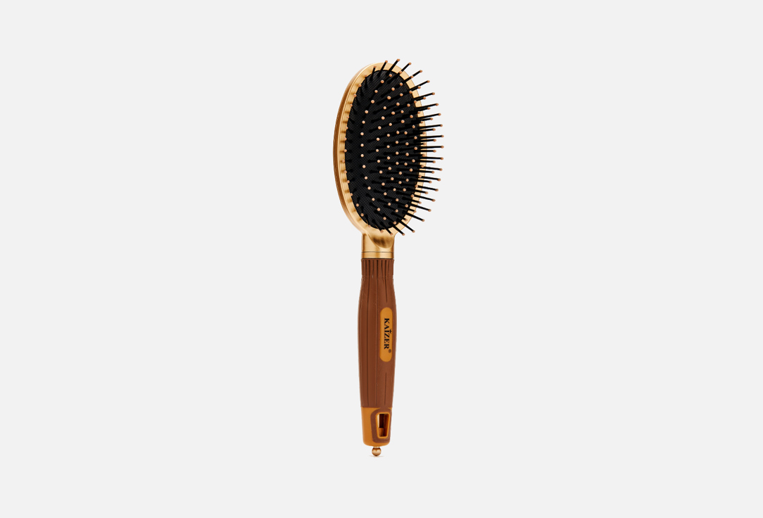 массажная овальная Расчёска для волос KAIZER Золотая 1 шт вентиляционна расчёска для волос kaizer золотая 1 шт