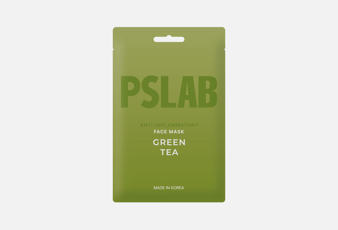 Противовоспалительная тканевая маска для лица  PSLAB GREEN TEA 