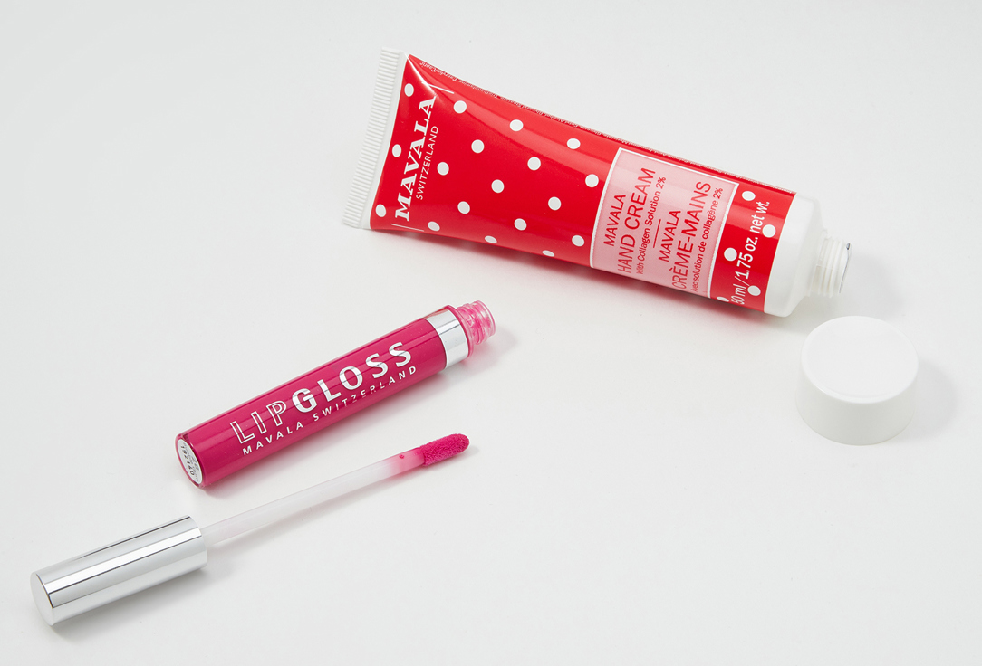 Подарочный набор MAVALA Gift set of Hand cream in a tube and Lip gloss, Bubble gum 