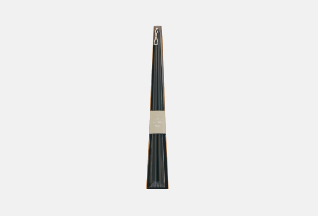 Свеча коническая  ALDE CANDLES 42 см черный, 2 штуки 