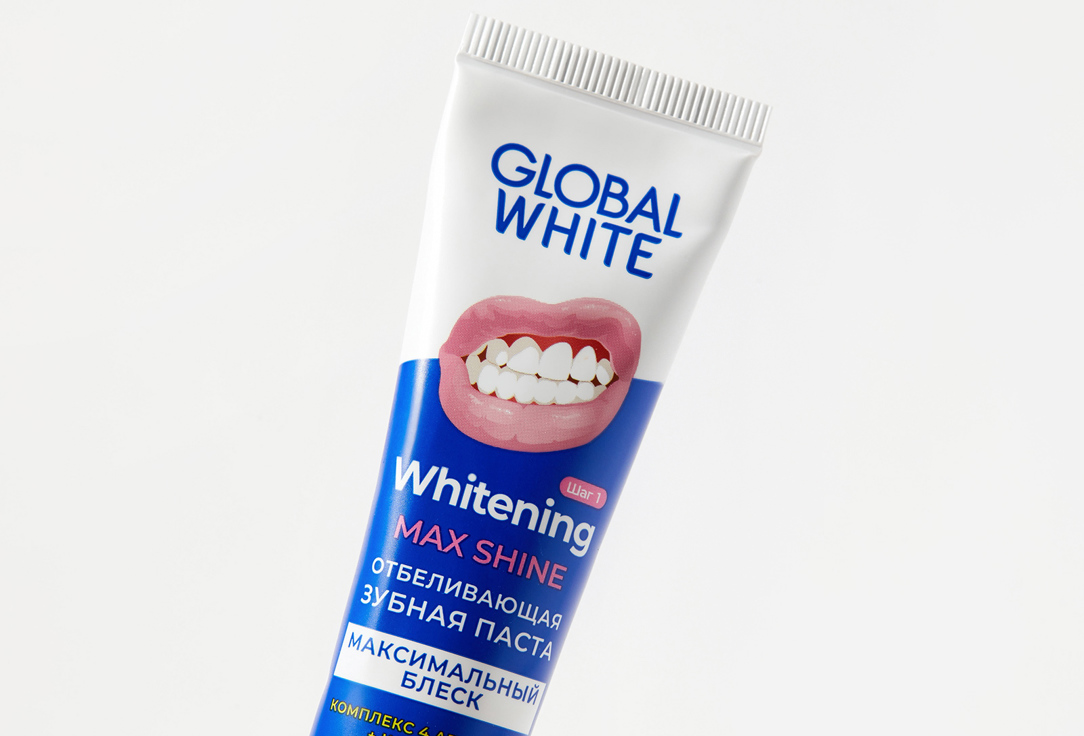 Зубная паста отбеливающая GLOBAL WHITE max shine 