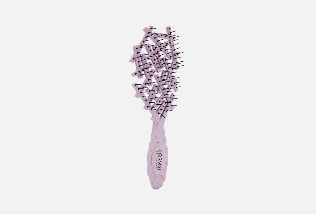 плетеная Расческа для волос KOSMOSHTUCHKI Purple 1 шт расческа для волос kosmoshtuchki биоразлагаемая спиральная 1 шт
