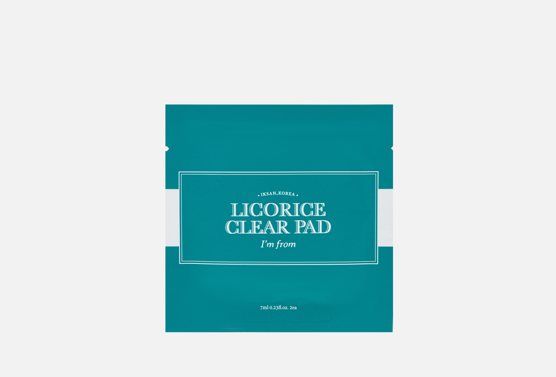 Тонер-пэды для лица I'M FROM Licorice clear pad 2 шт тонер для лица real barrier увлажняющие тонер пэды для лица aqua soothing ampoule pad