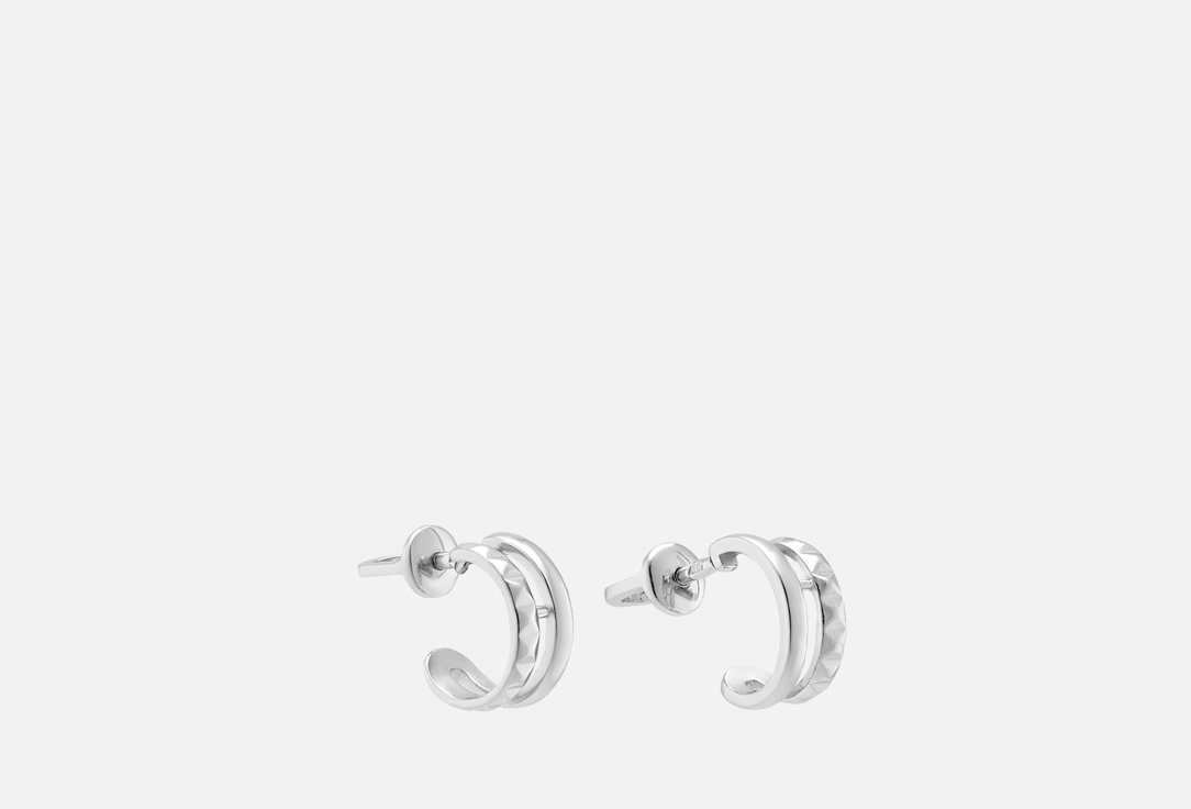 Изображение товара Серебряные серьги пусеты с позолотой и родием 925 пробы для женщин