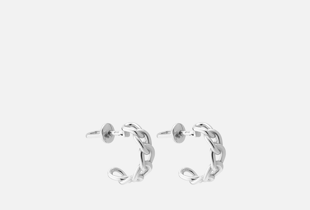 Изображение товара Серебряные пусеты Pepela Jewelry Цепи с покрытием позолота и родий для женщин