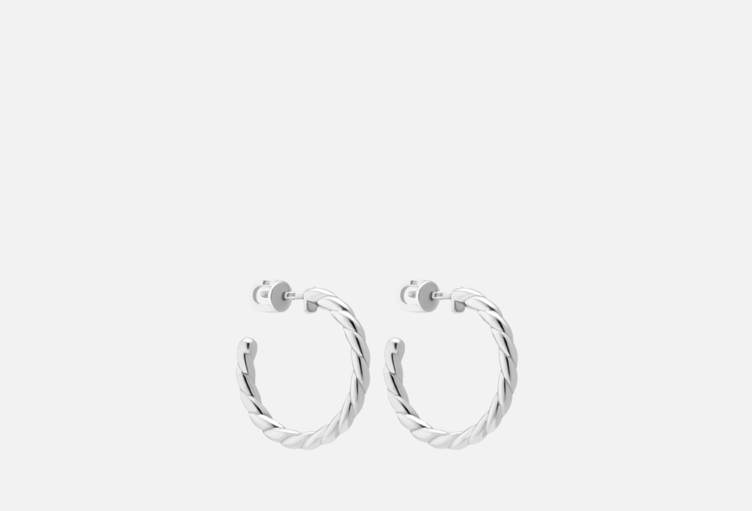 

Серьги Конго-пусеты PEPELA JEWELRY, Переплетение 2 шт