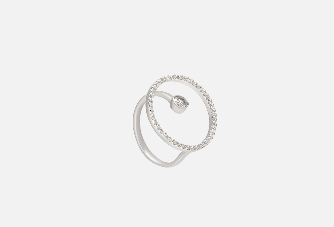 Кольцо серебряное PEPELA JEWELRY Сфера с фианитами 17,5 мл