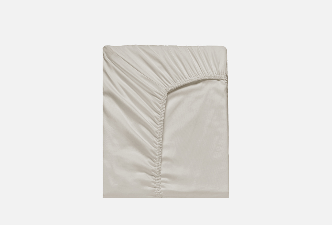 Изображение товара Простыня на резинке Soft Silver Альпийский снег, белая, полутораспальная