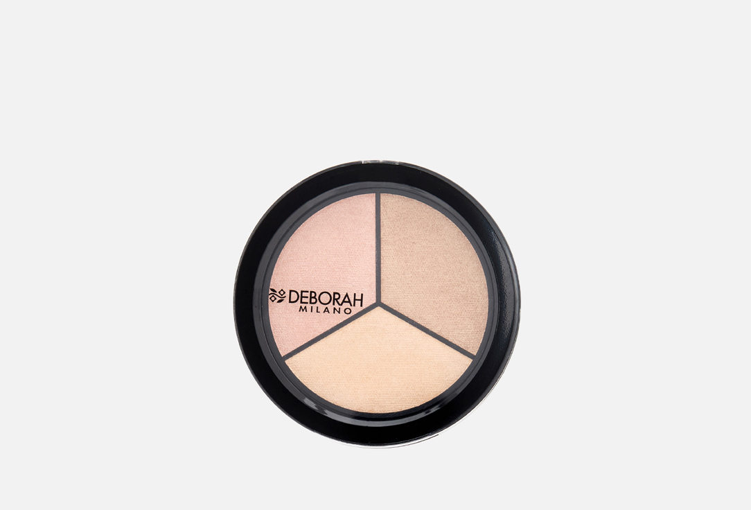 Палетка хайлайтеров для лица DEBORAH MILANO TRIO HIGHLIGHTER PALETTE 5 мл