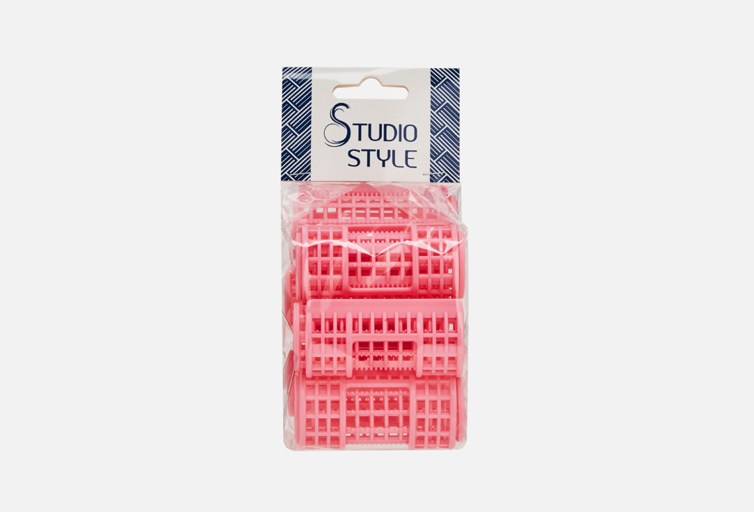 Бигуди для волос с зажимом STUDIO STYLE With clip plastic 6 шт