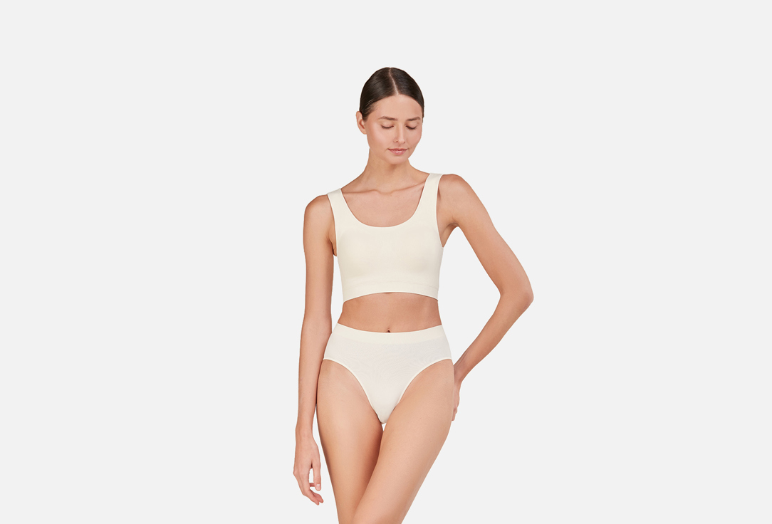 Изображение товара Женские трусы с высокой посадкой Belle YOU perfect fit пломбир бесшовные микрофибра